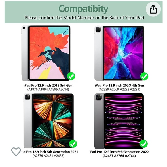 iPad 12.9 pro case. Case with wireless keyboard included. - Picture 3 of 9